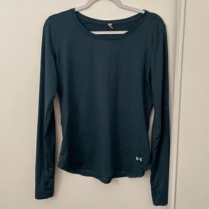 Under Armour Dark Green Long Sleeve with Mesh Back